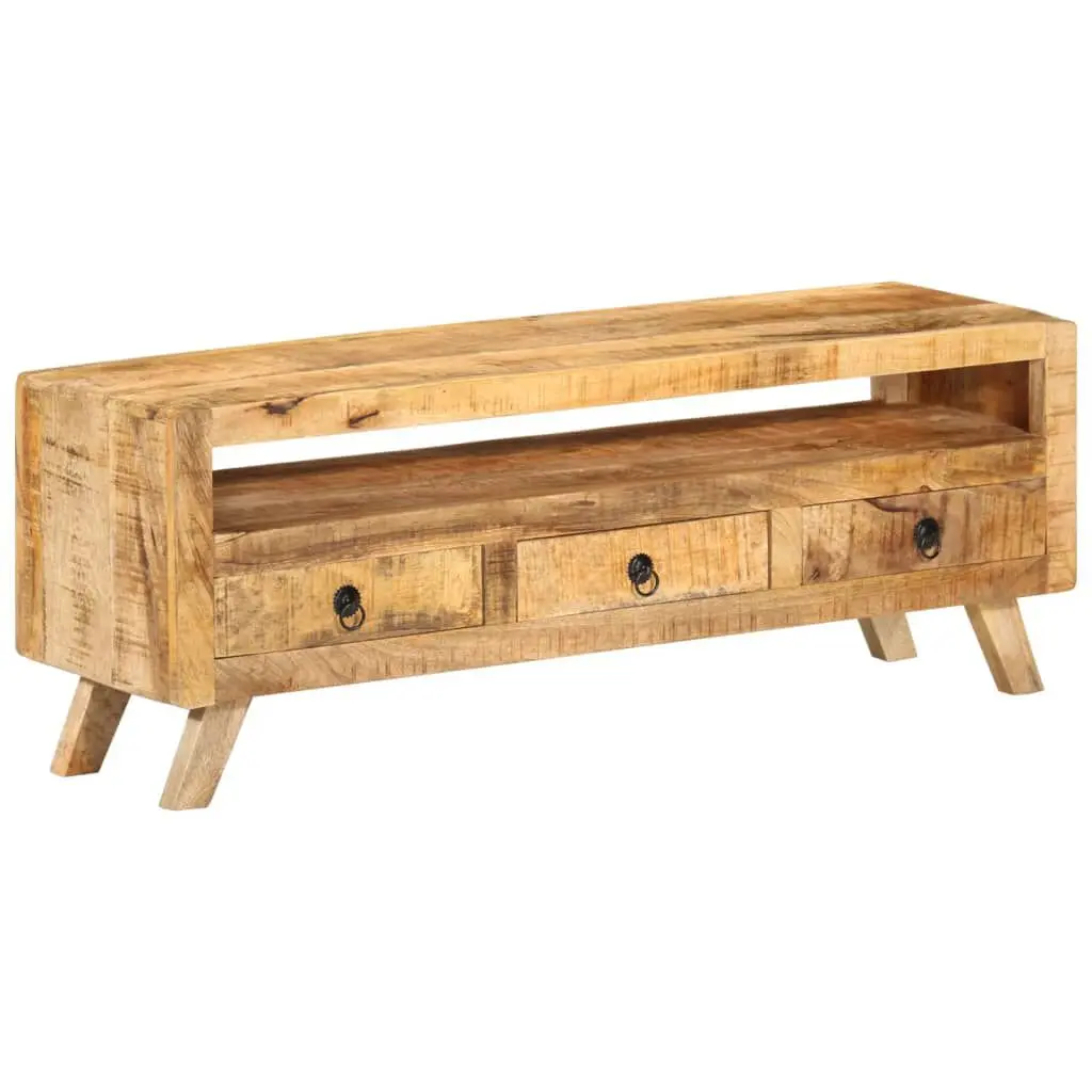 43.3x11.8x15.7 Inch Solid Mango Wood TV Stand Entertainment Center