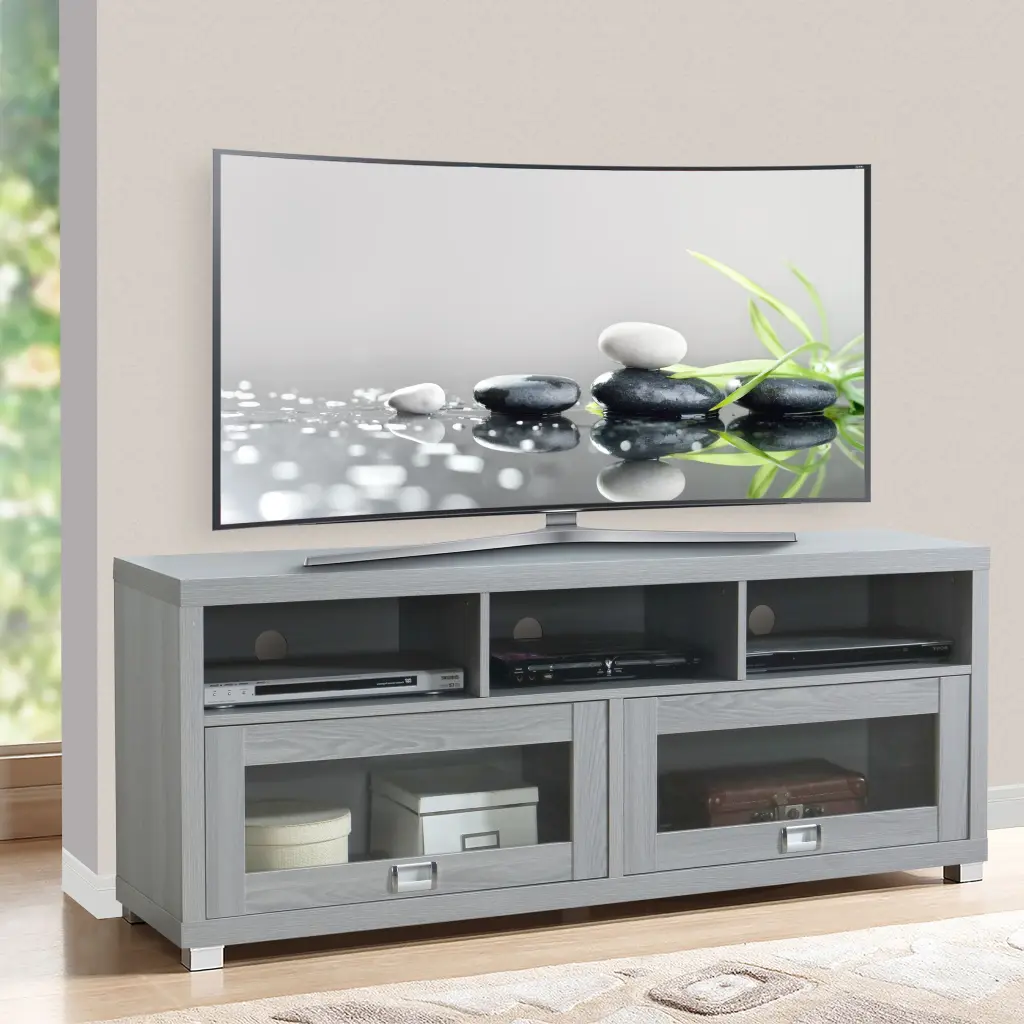 GZMR Grey Urbin TV Stand 75 Inch TVs - Modern Entertainment Center Bed Bath & Beyond