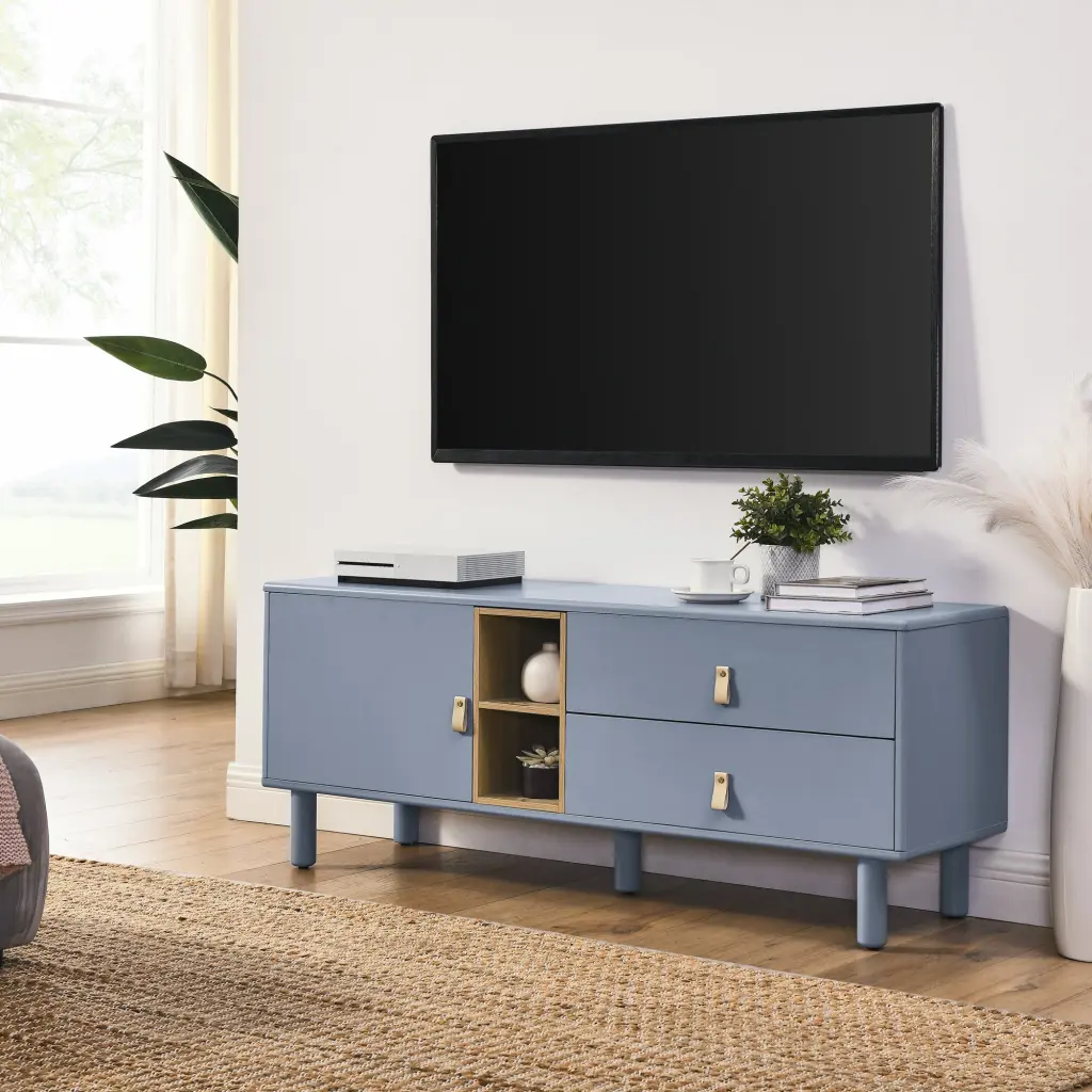 Drawer TV Cabinet Door Multi Functional Storage Cabinet chuangyuan wood industry