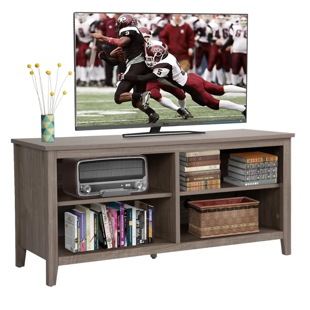 TV Stand 65 Inch Flat Screen Wood Console Media Table Adjustable Storage Cabinet FDW