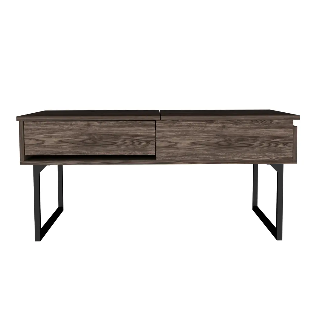 Hamburg TV Stand TVs Up to 60 Inches Four Legs and Three Open Shelves Brown fm furniture