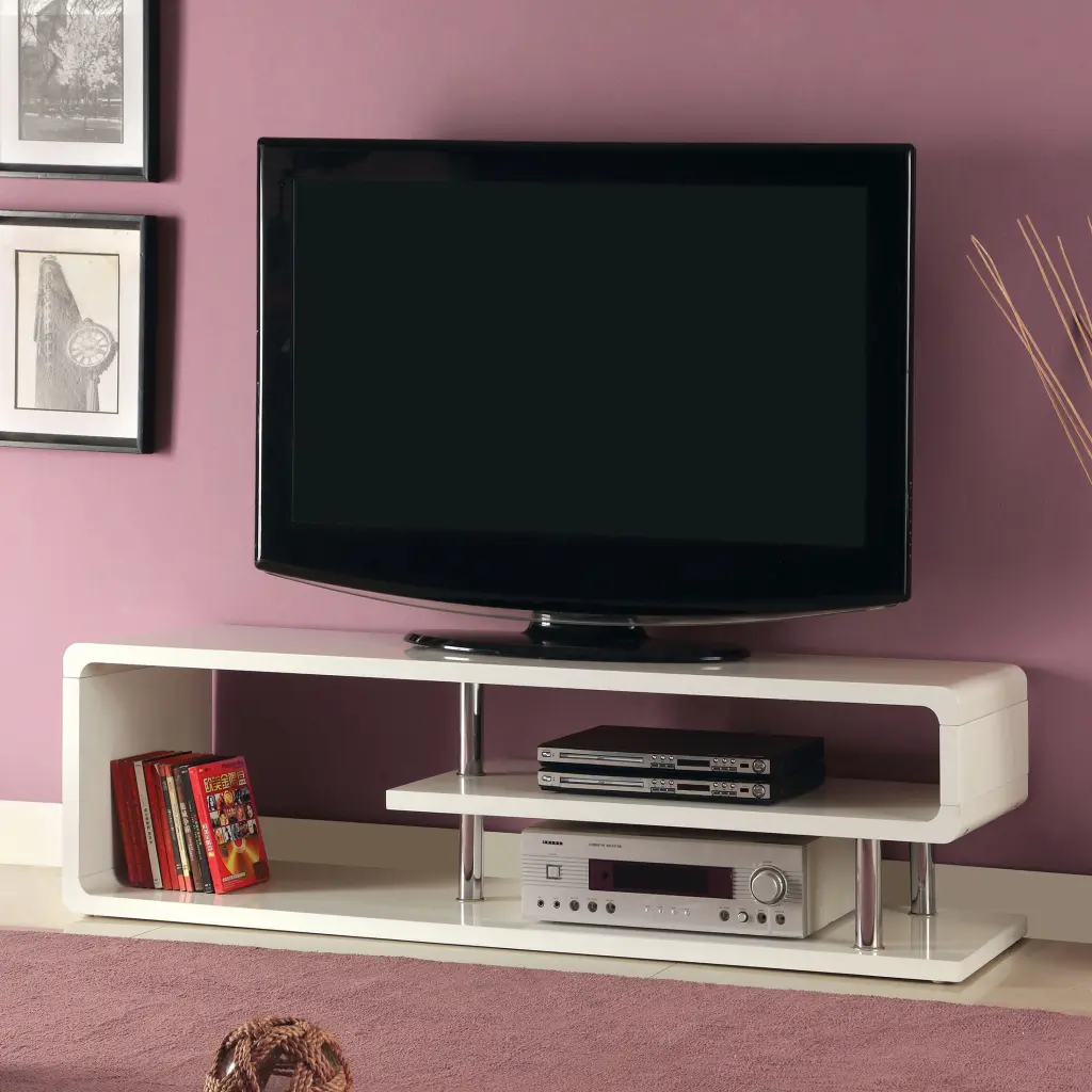 Furniture America Bernadette TV Stand TVs up to 60 White
