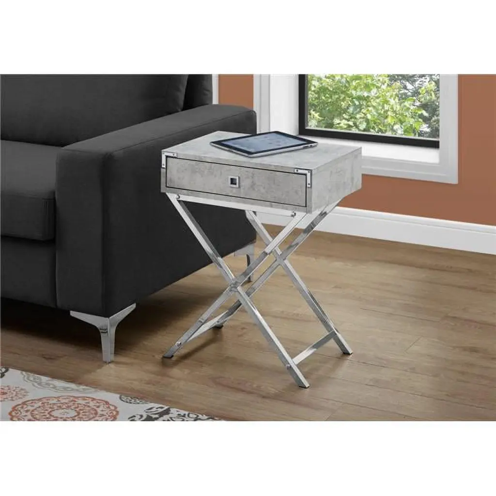 19.75 Inch Dark Taupe Laminate TV Stand HomeRoots