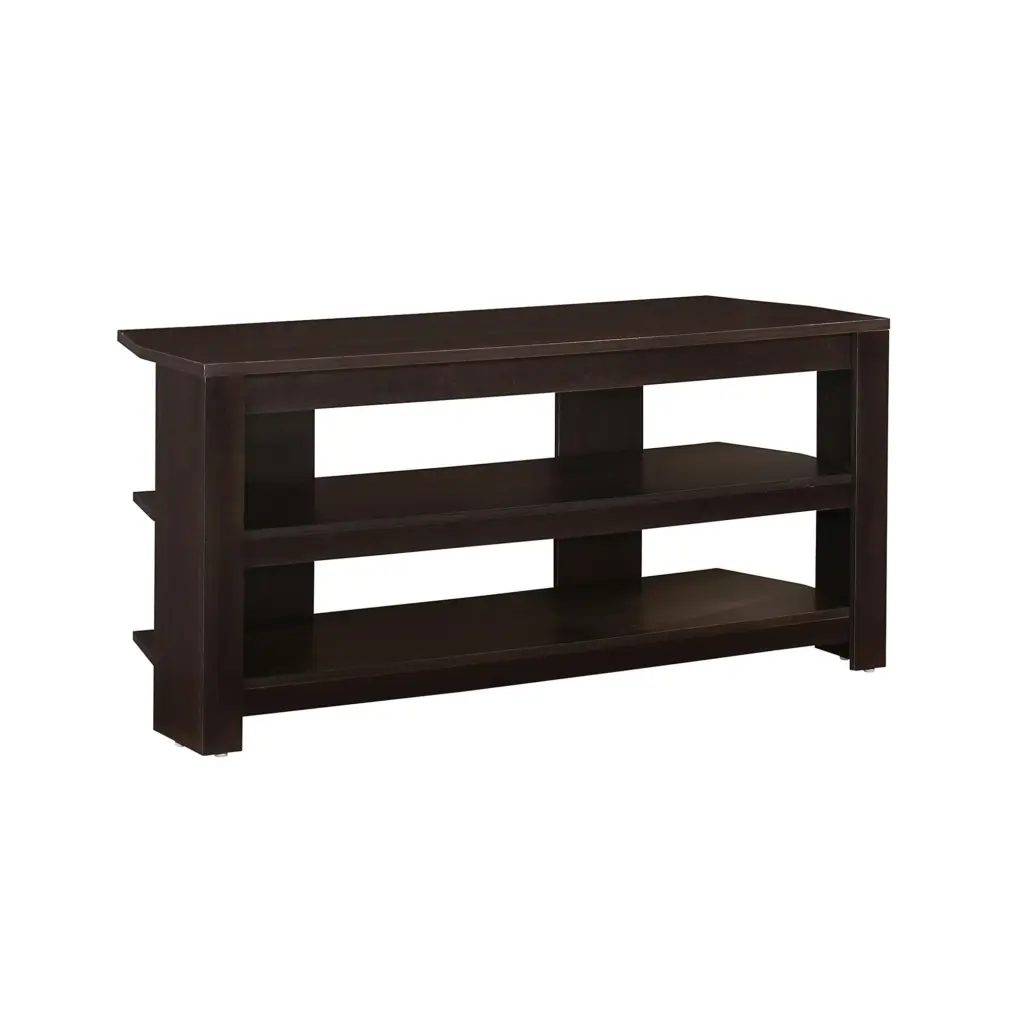 HomeRoots 19.75 Inch Cappuccino Particle Board Laminate TV Stand