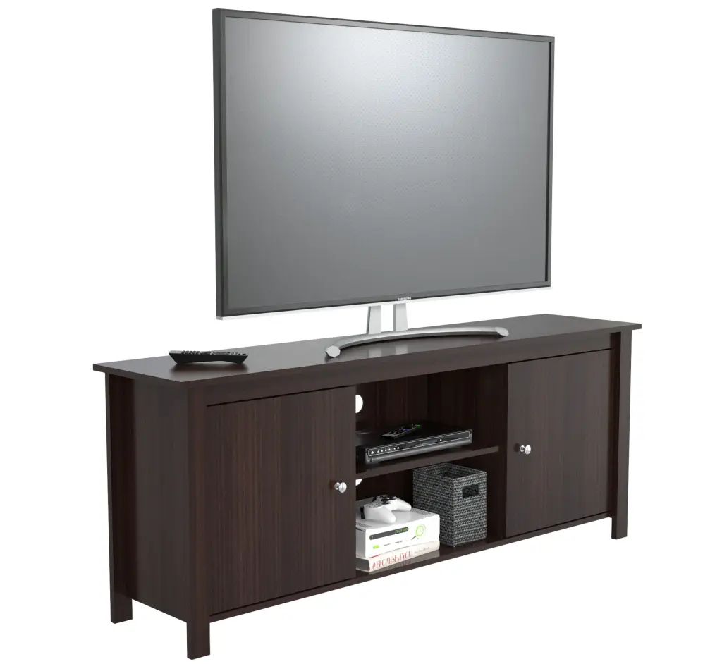 Inval America Espresso 60 Inch TV Stand Living Room