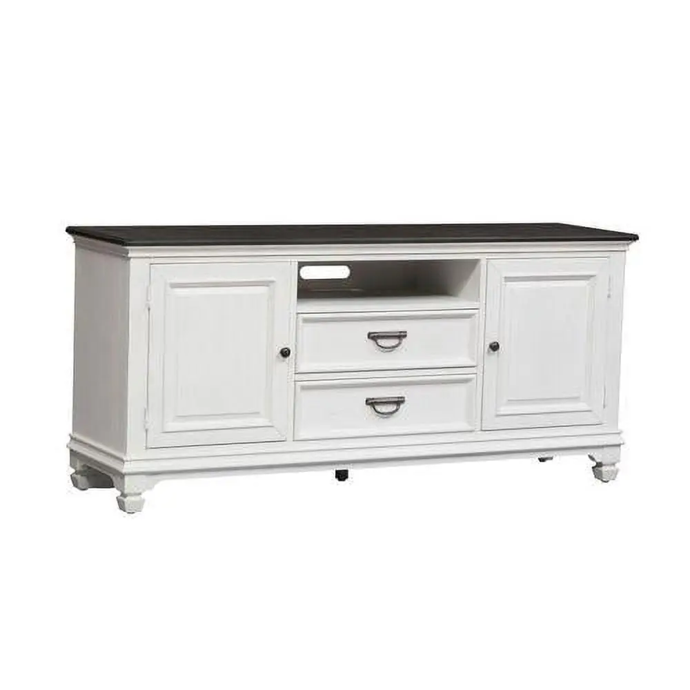 Allyson Park White 66 Inch TV Console - Modern Entertainment Center Storage Liberty Furniture