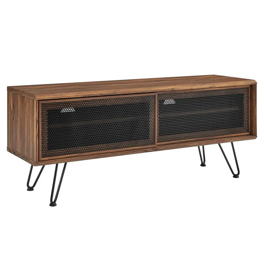 Modway Nomad Modern Wood Grain Laminate TV Stand TVs up to 52 Inches Walnut