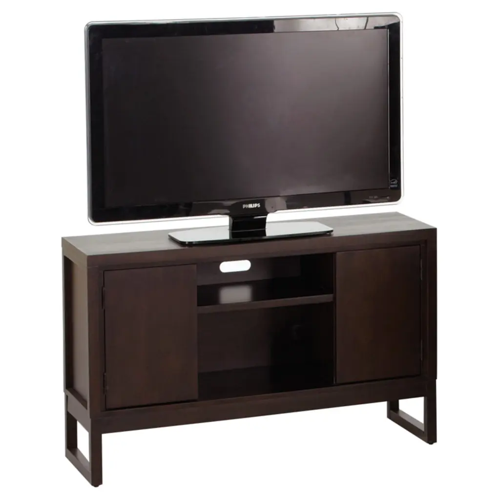 Progressive Furniture Athena 50 Wood TV Stand Dark Chocolate Brown