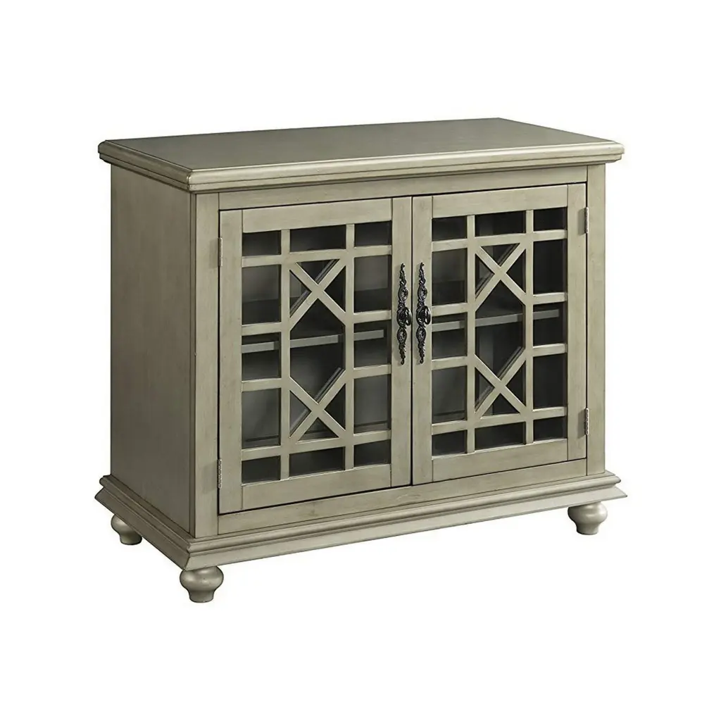Wooden Tv Stand Bun Feet Antique Silver royal hampton
