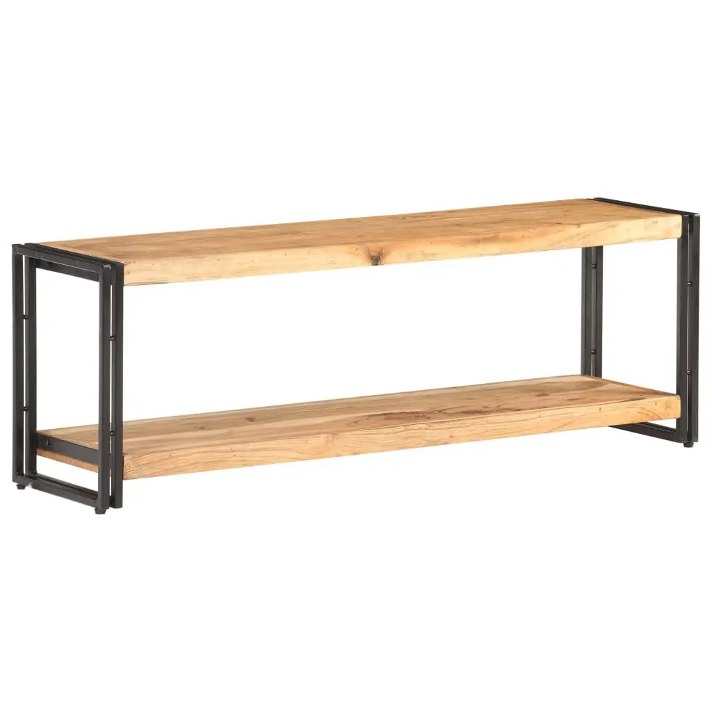 TV Stand 47.2x11.8x15.7 Inches Solid Wood Acacia Media Console