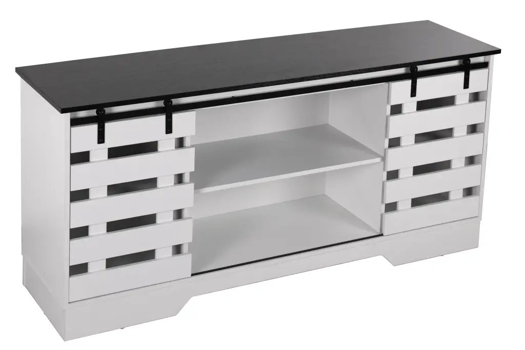 Farmhoutilize TV Stand Televisions Up To 65 Inches White Finish t2586