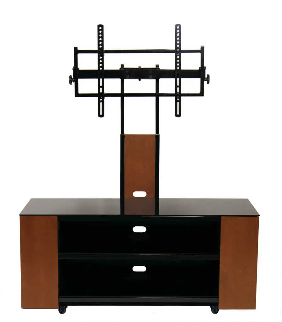 Versatile TV Stand Mount Multimedia Storage Cabinet Up to 90 TV Caster Adjustable Feet Included Dark Birch Black Transdeco...