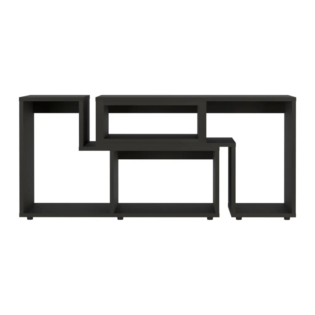 Extendable TV Stand Houston Black 50-59 Inches Living Room Entertainment Center treevol furniture