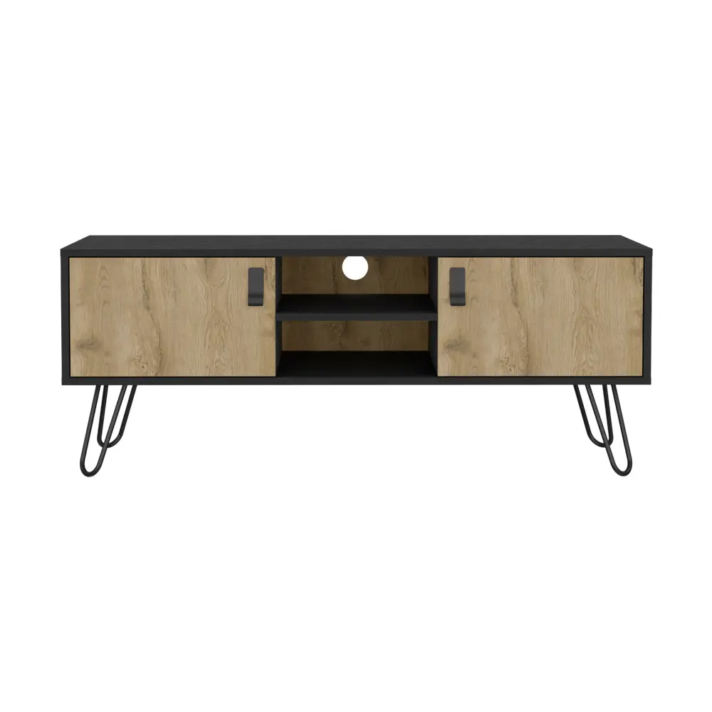 TV Stand B Magness Black Macadamia Multicolor 50-59 Inch Living Room treevol furniture
