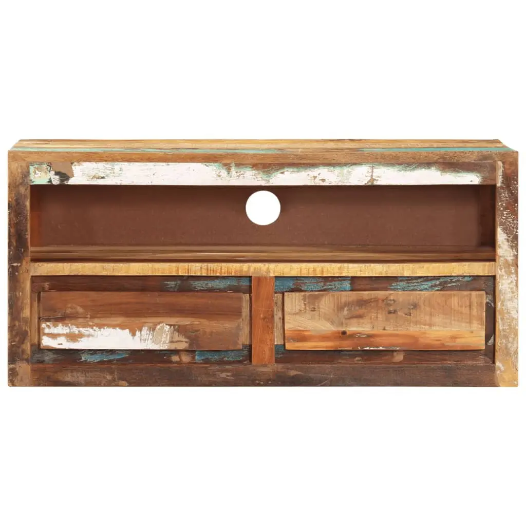 vidaXL Reclaimed Wood TV Stand 34.6x11.8x15.7 Inches Rustic Media Console