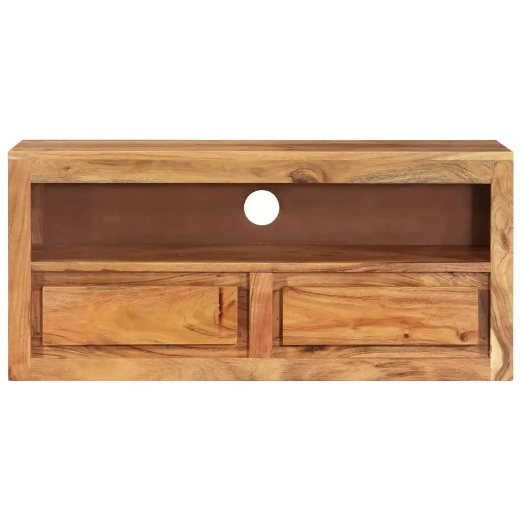 vidaXL Solid Wood Acacia TV Stand 34.6x11.8x15.7 Inches Modern Media Console