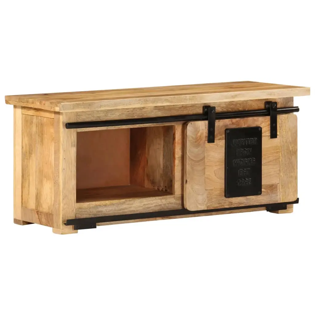 vidaXL Solid Wood Mango TV Stand 35.4x13.8x15.7 Inches Media Console Living Room
