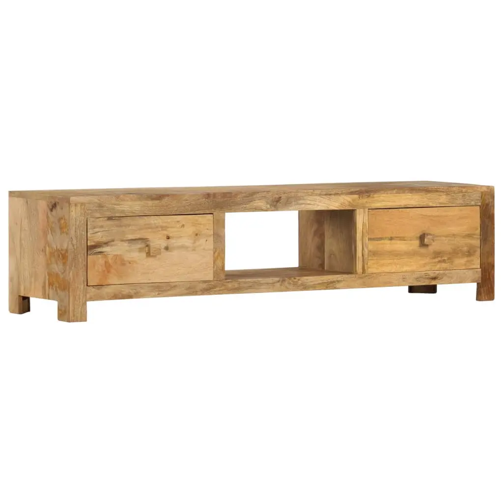 vidaXL Solid Wood Mango TV Stand 55.1x11.8x12.6 Inches
