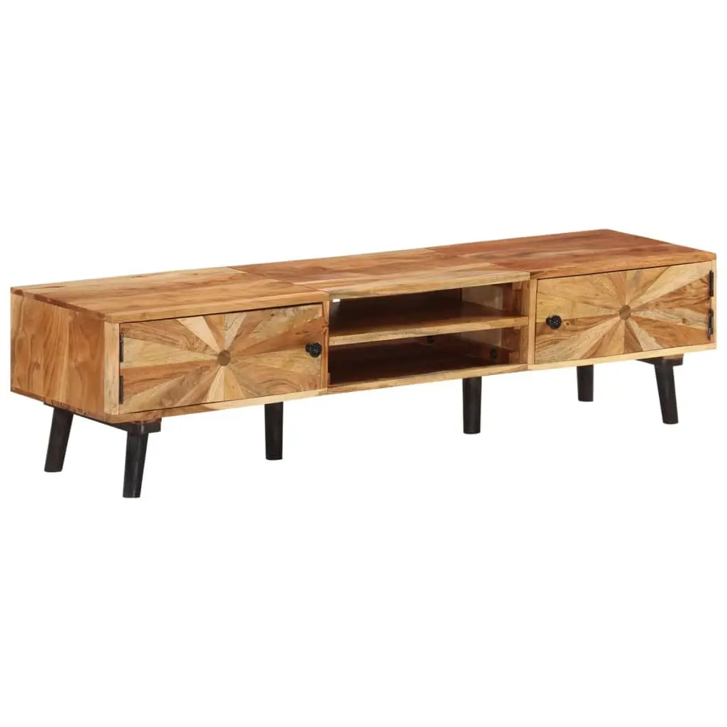 vidaXL TV Stand 57.1x13.8x13.8 Solid Wood Acacia
