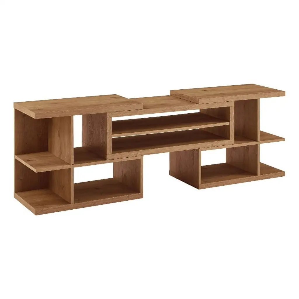 MOROCCO Adjustable Wood TV Stand English Oak Media Console Walker Edison