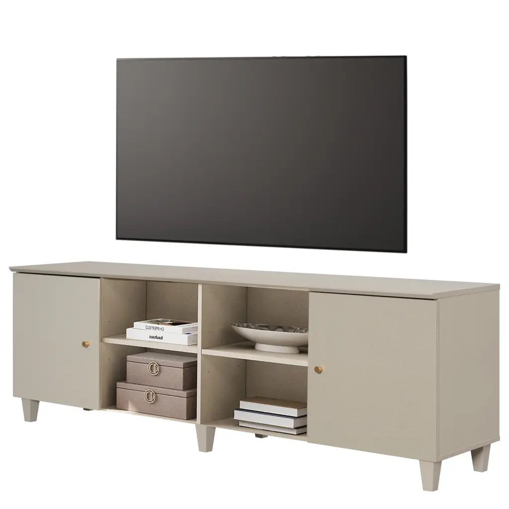 Modern Media Console Adjustable Shelf 75 Inch TVs Wampat