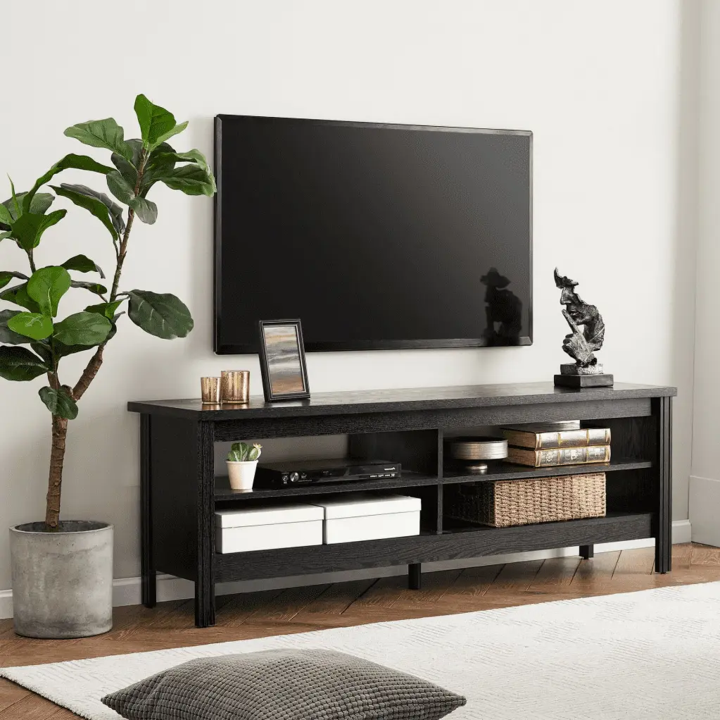 Wampat TV Stand TVs up to 65 Inches Black