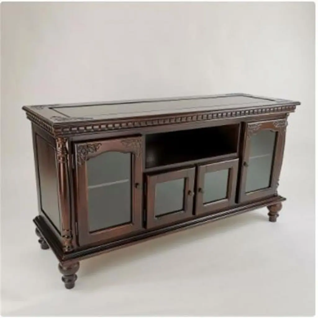 Vineyard TV Stand Made Basswood Brown Color Wayborn