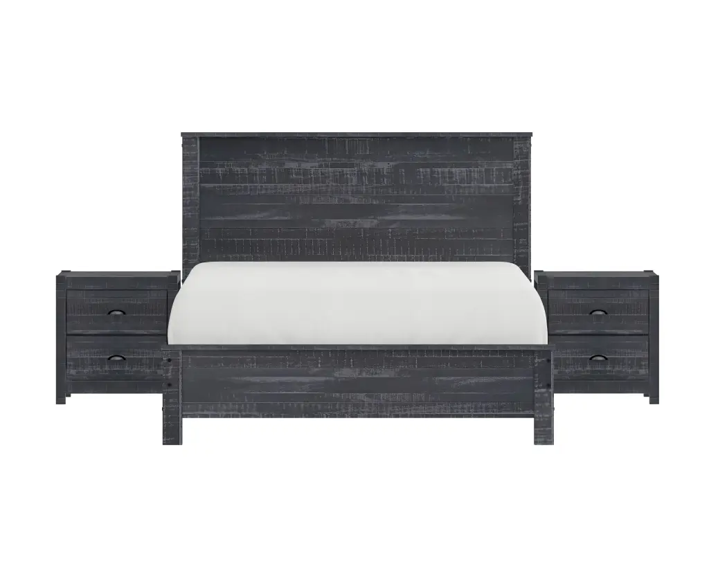 Albany 3 Piece Twin Bed Set, Heavy Duty Solid Wood Twin Size Bed Frame brazil sustainable solid wood furniture