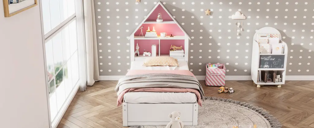 Twin Size Houtilize Influenced Bed Bookcase Headboard And Led Light bed best