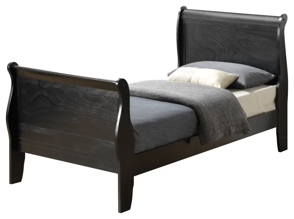 Louis Phillipe G3150A Twin Bed Black Particle Board glory furniture
