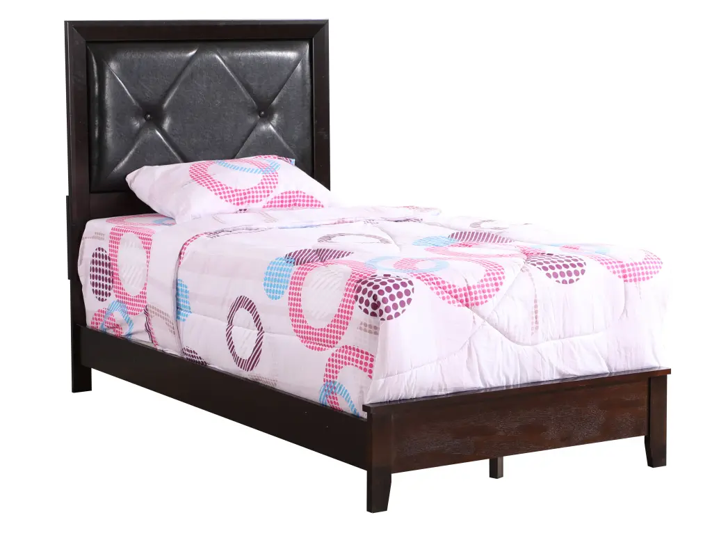 Primo G1300A Twin Bed Espresso MDF Frame Sturdy Design glory furniture