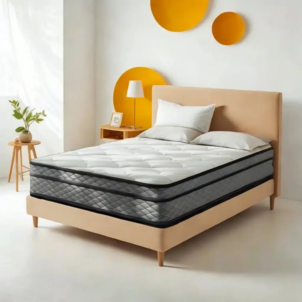Made USA 12 Twin Euro Top Pocket Coil And Cooling Gel Memory Foam Mattress id usa