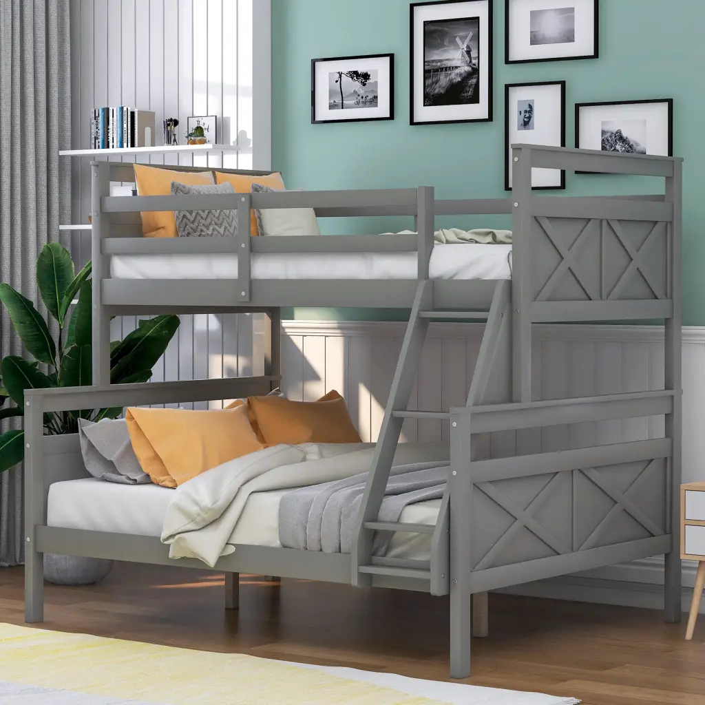 Twin Over Full Bunk Bed Ladder and Safety Guardrail wm store