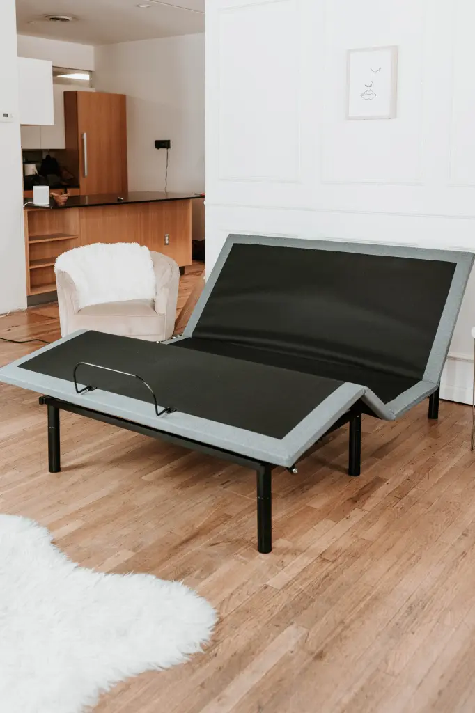 Btx5 Twin Customizable Bed Upholstered Frame Black Gray omne sleep
