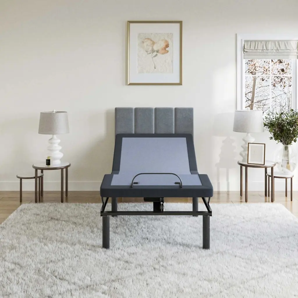 BT2500 Twin XL Customizable Upholstered Bed Blue Gray Modern Bedroom omne sleep