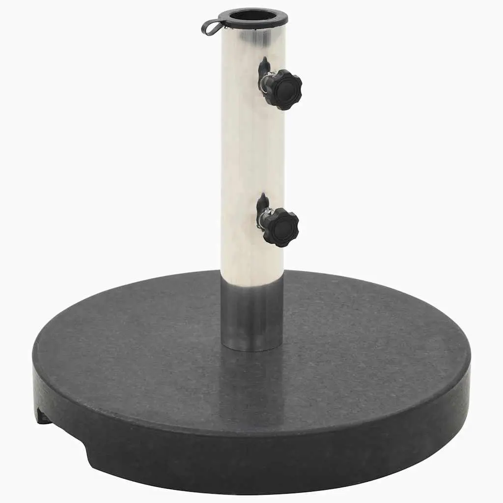 Parasol Base Granite 44.1 lb Round Black Outdoor Umbrella Stand