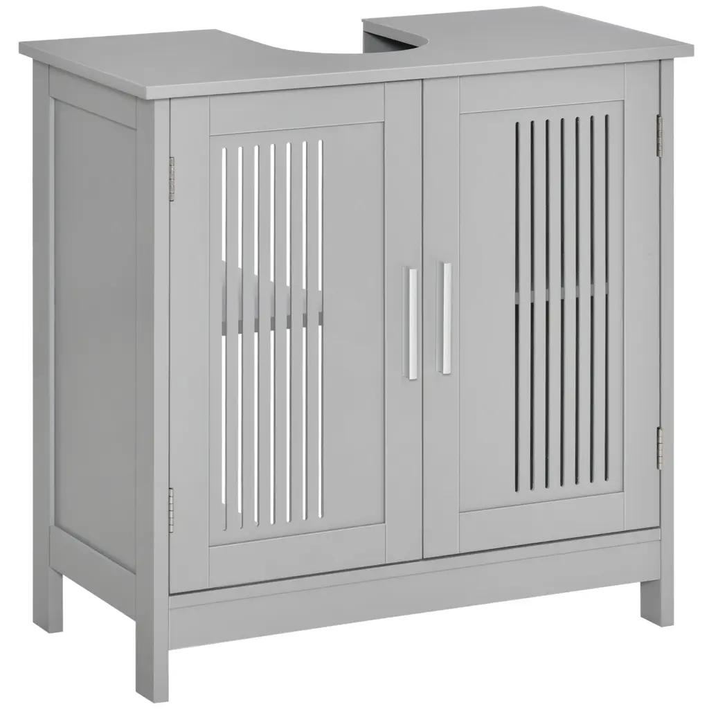 Kleankin Modern Under Sink Cabinet 2 Doors Pedestal Bathroom Storage aosom business