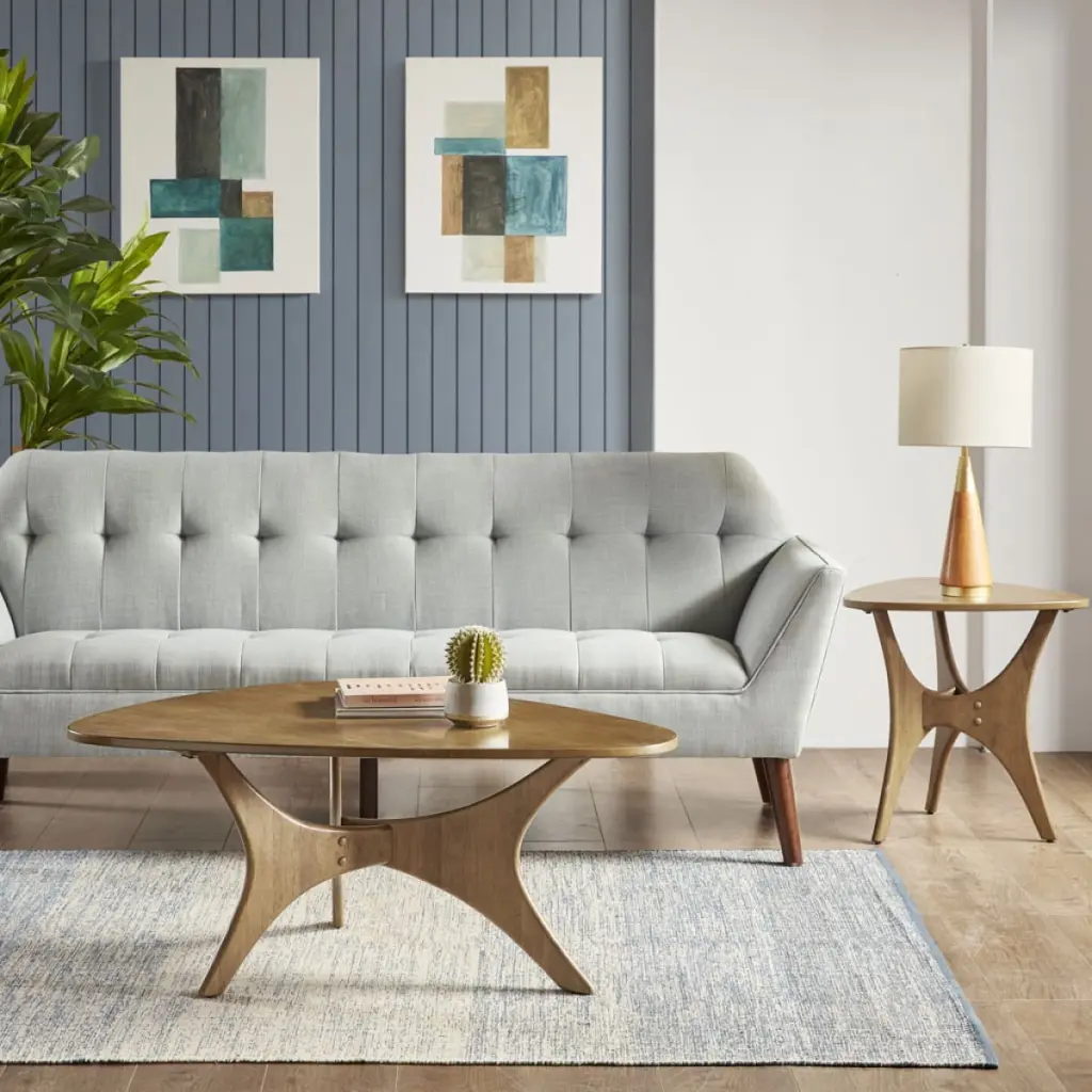 Blaze Triangle Wood Coffee Table 48448 Unique Geometric Design Miekor