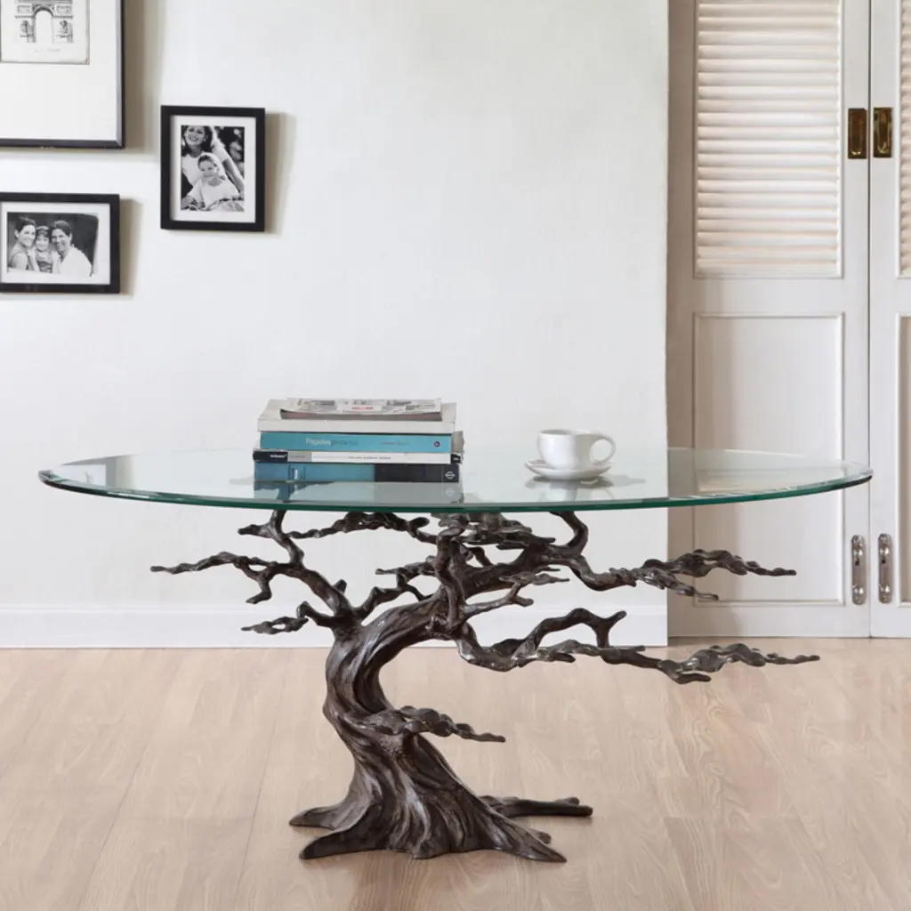 San Pacific International Cypress Tree Coffee Table Unique Natural Design