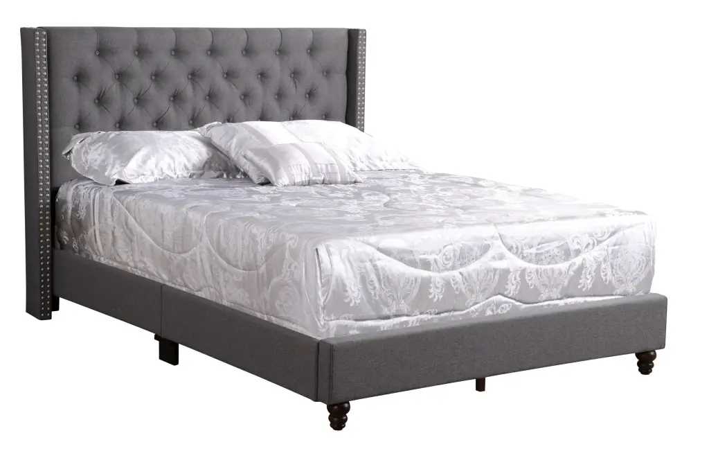 Julie G1904 Fb Up Full Upholstered Bed Gray Gray Foam Material glory furniture
