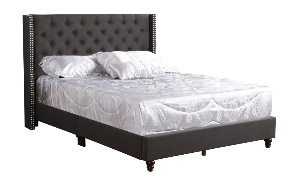 Julie G1906 QB Up Queen Upholstered Bed Black glory furniture