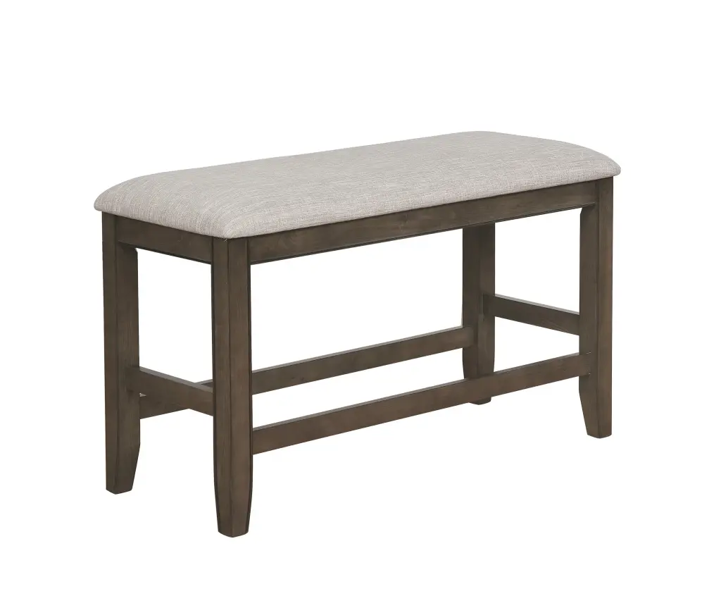 Farmhouse Style Gray Upholstered Counter Height Bench Footrest Seat kanepe