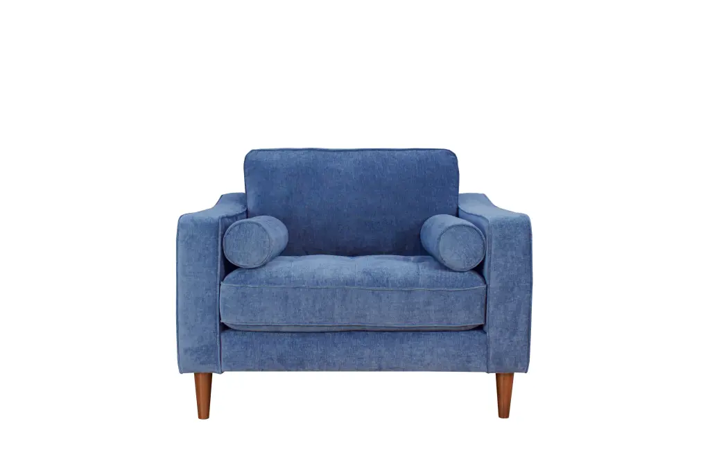 Anderson Chair Denim Blue Upholstered Accent Chair Living Room western ace furniture- inc