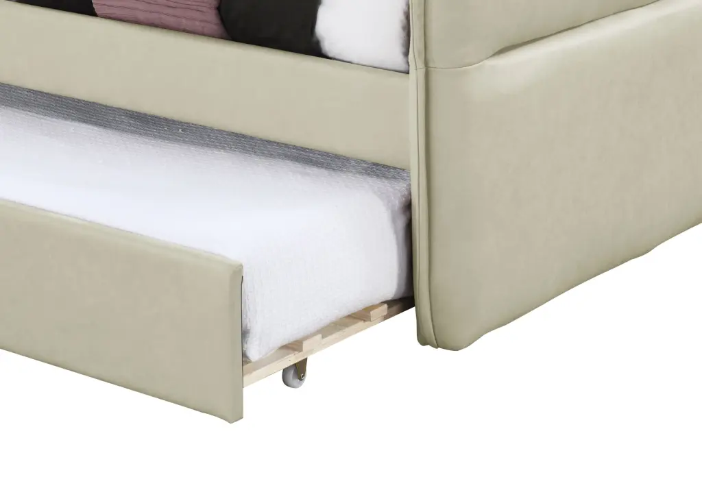 Daybed Trundle Tan Upholstered Bedroom Or Guest Room ihomefurnishings