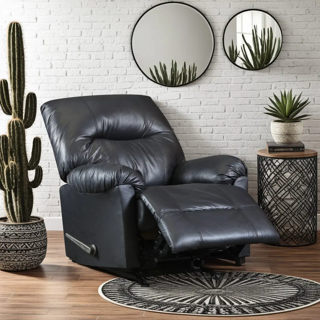 Desert Dusk Recliner Black Pillow Top Arms Upholstered Comfortable Lounge Chair apex home