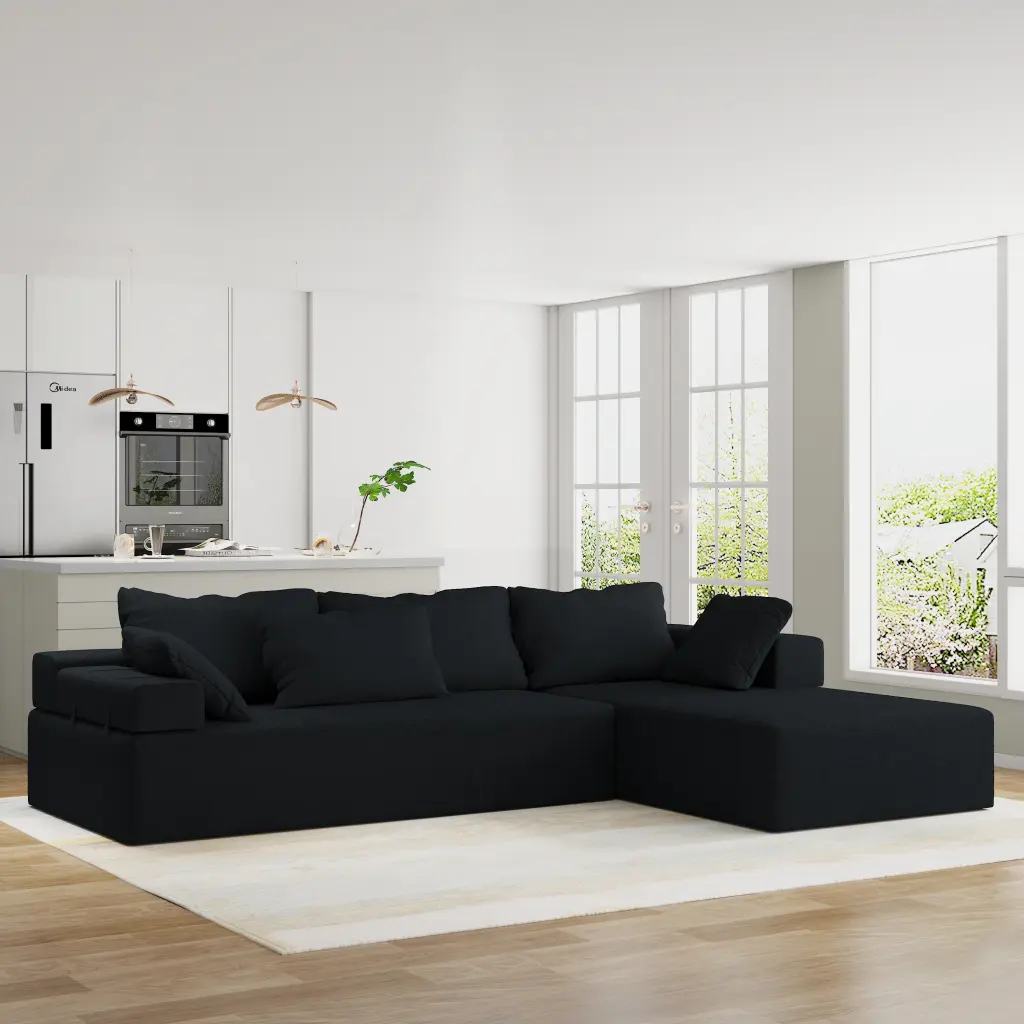 Modern Upholstered Sectional Sofa Couch Set Modular 108 Inch welike furniture