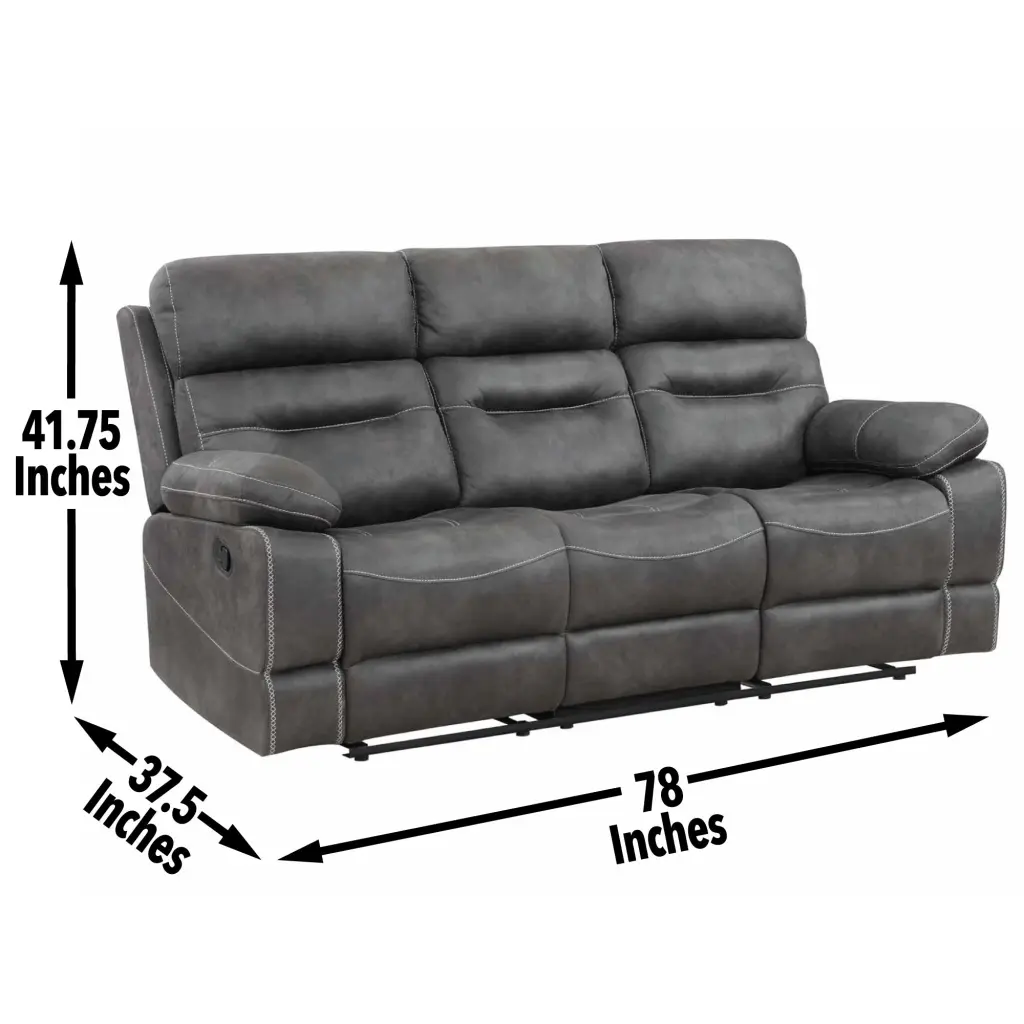 Rudger 3 Piece Upholstered Living Room Set Gray Wood Frame Sofa steve silver furniture