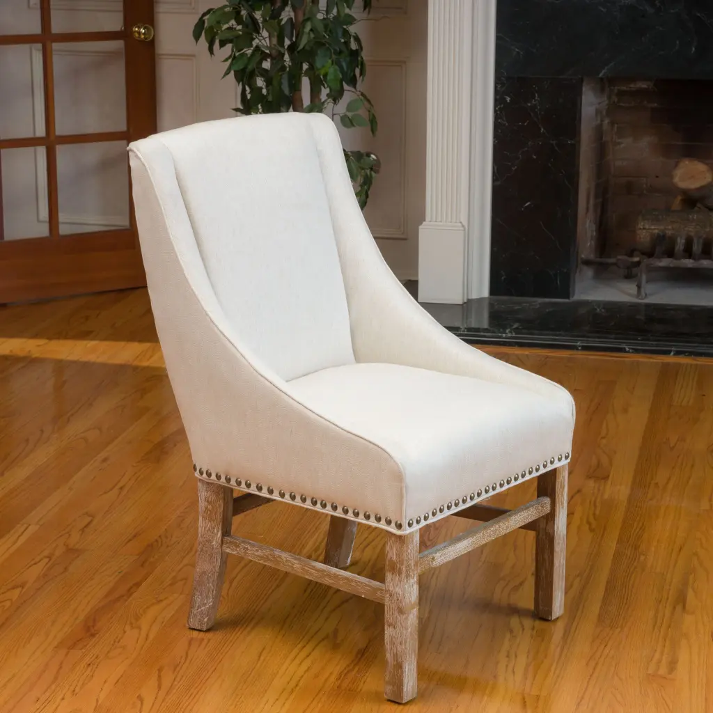 Worthington Dining Chair Linen Fabric Upholstered Comfortable Kitchen Chair nh-cloudhouse