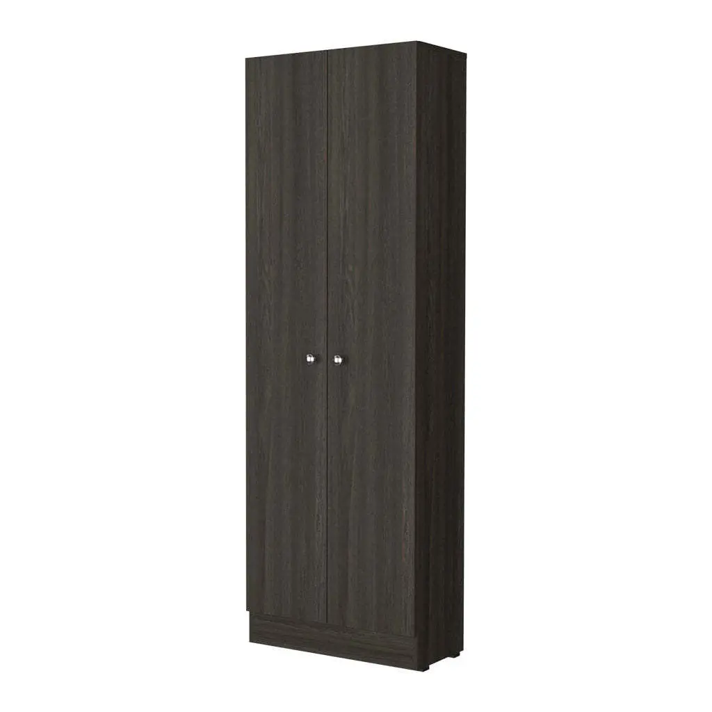Virginia Double Door Storage Cabinet 5 Shelves White MDF fm furniture