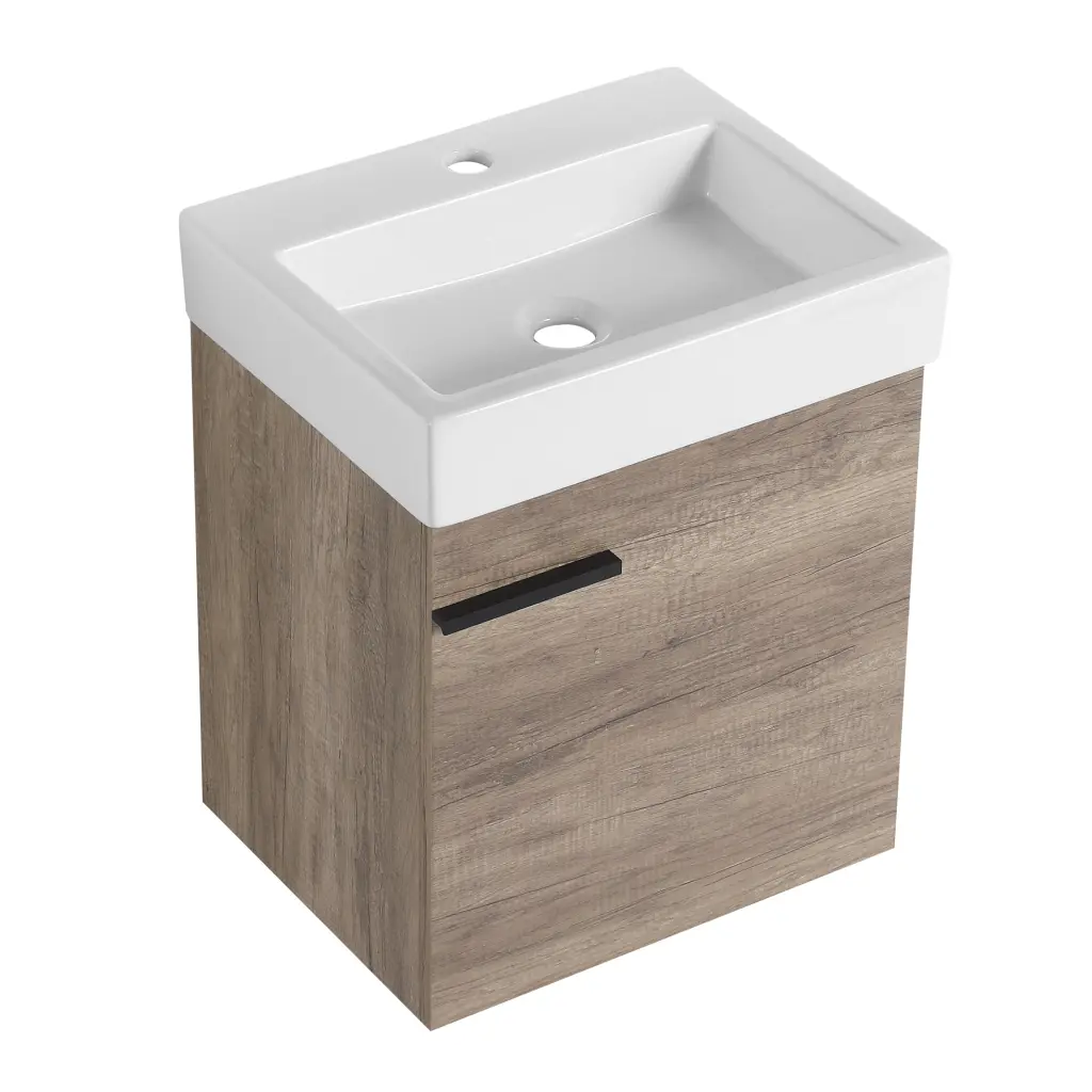 18 Inch Small Bathroom Vanity Top and Sink Grey g-lemon
